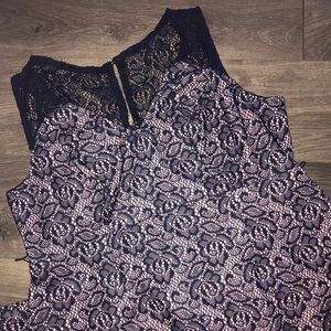 Navy Blue Lace Dress